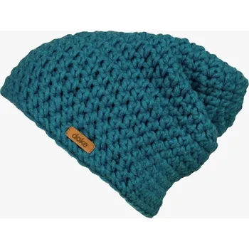 Módní doplněk Doke Hačkovaná čepice Bost petrol pro muže