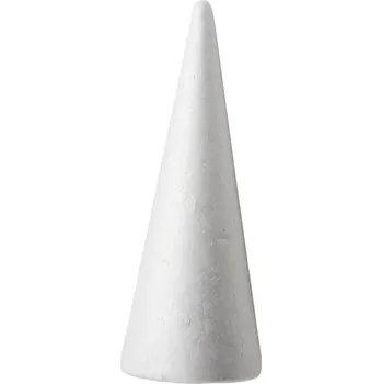 Vánoční dekorace Polystyrenový vánoční kužel pro DIY dekorace - 20cmX7.9cm