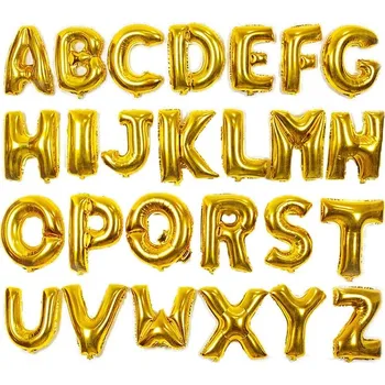 Balónek Nafukovací písmena na oslavu | fóliové balónky - Zlatá,I