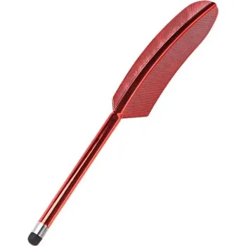 Dotykové pero na mobil | stylus pro tablet, styl pírko - červená