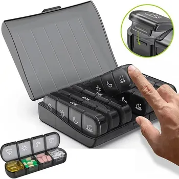 Dávkovač léků Velký týdenní dávkovač léků | organizér na léky - A