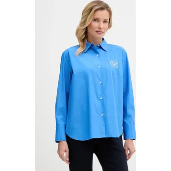 Pánská košile Bavlněná košile Tommy Hilfiger WW0WW48190 modrá 55C, vel. 42