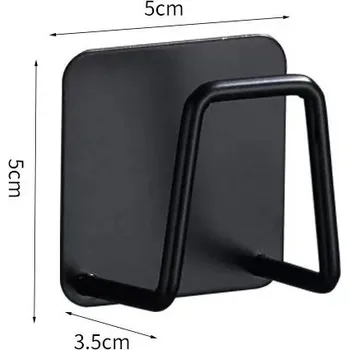 Nerezový držák na houbičku do dřezu | držák houbičky, kuchyňský doplněk - černá