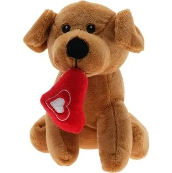 Plyšový pes Oříšek C 18 cm hnědý