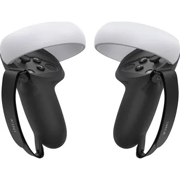 Náhradní kryt pro mobilní telefon Kiwi Design Q1 PRO-2 pro Meta Quest 2 Černý ochranný kryt pro ovladače s rukojetí