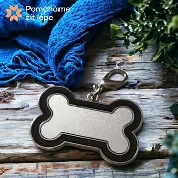 psí známka Pomáháme žít lépe Psí známka - černá kost