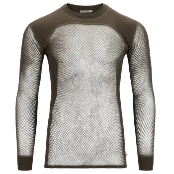 Aclima Pánské síťované triko s dlouhým rukávem WoolNet Crew Neck Men 101630 Barva: černá, Velikost: S