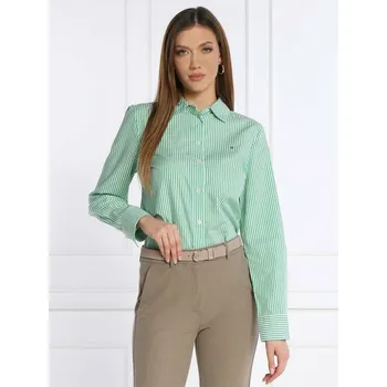 Dámská košile Tommy Hilfiger dámská zelená košile Essential 20021810-8720646881567