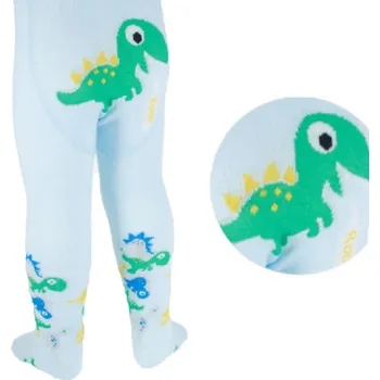 Dětské bavlněné punčocháče sv. modré Dino 56/68