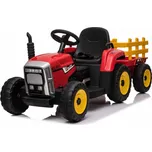 Mamido Elektrický traktor s vlečkou T2 červený 12V7Ah EVA kola