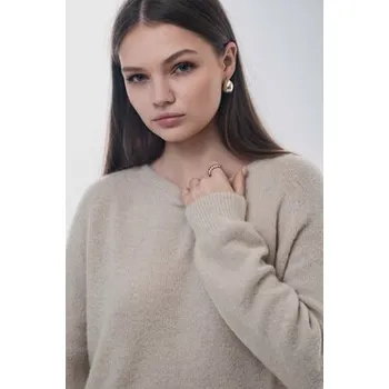 Pánský svetr Estro Svetr ER00118757 Béžová Loose Fit OS