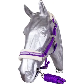 Ohlávka a vodítko Kentaur -BERÁNEK- - Hnědá/Modrá - Full