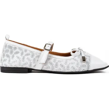 Dámské baleríny Letizia Dámské bílé perforované baleríny s páskem přes nárt Velikost: 40