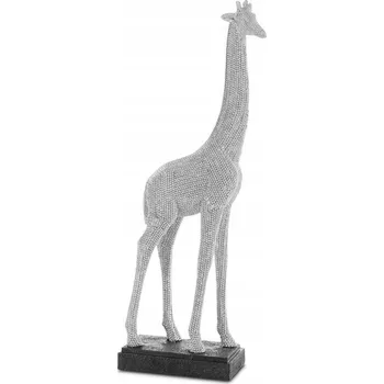 Obraz Figurka z polyesterové pryskyřice žirafa 13X6X34 stříbrná