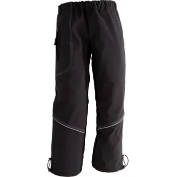 Dívčí kalhoty ADELLINO Dětské letní softshellové kalhoty ČERNÁ - 152