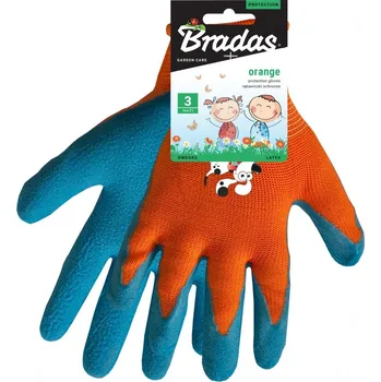 Pracovní rukavice Aqbau ochranné rukavice Orange KIDS dětské latexové velikost 2 odolné