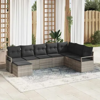 Zahradní sestava Zahradní nábytek ratanový set VidaXL šedý 5 ks