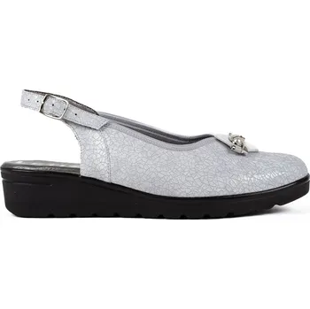 Dámské sandále Letizia Dámské šedé sandály na klínku s uzavřenou špicí Velikost: 41