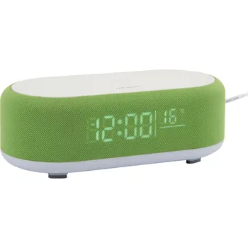Budík Karlsson, Budík s bezdrátovou nabíječkou a Bluetooth reproduktorem Vouge, zelený - Formadore