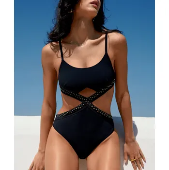 Dámské plavky Plavky jednodílné AUBADE (6P68-02), Velikost L, Barva černá