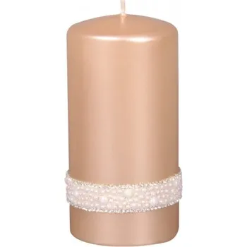 Svíčka Svíčka CRYSTAL OPAL VÁLEC vánoční d7x14cm