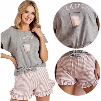 Dámské pyžamo Dámské pyžamo TARO 3126 FRANKIE BAVLNA šedé S