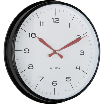 Hodiny Karlsson, Nástěnné hodiny Modern Factory, černé - Formadore