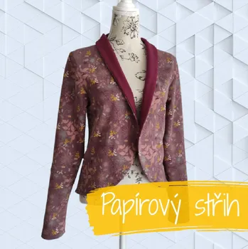 Dámské sako Střihová šablona - Dámské sako z teplákoviny RELAX