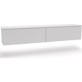 Komoda TV stolek NICOLE závěsný/stojící, bezúchytková komoda 160 cm bílá