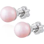 Stříbrné šroubovací náušnice perličky