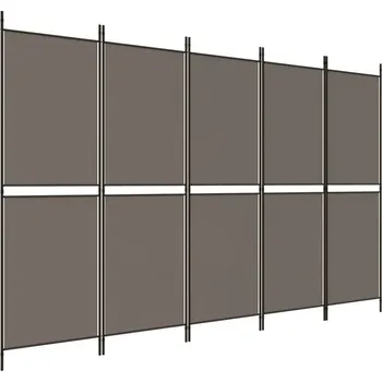 Paraván Paraván skládací z tkaniny, antracitový, 250 x 180 cm