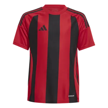 Adidas Teamsport Striped 24 krátký rukáv červená/černá UK Junior M