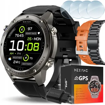 Hodinky Chytré Hodinky Nexano NX56 GPS voděodolné IP69K AMOLED černé