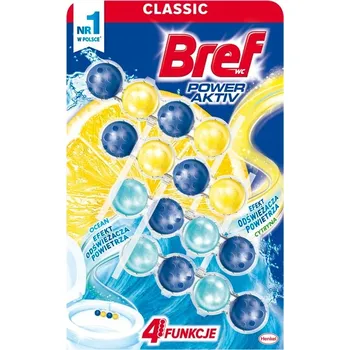 WC čistič WC blok BREF Power Aktiv Citron 4x50g