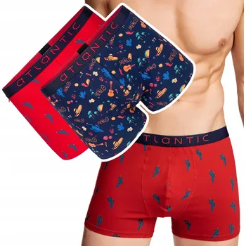 PÁNSKÉ BOXERKY Atlantic 2GMH-001 Přiléhavé Trenýrky 2-BALENÍ - M