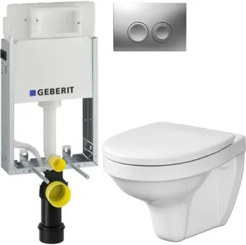 GEBERIT KOMBIFIXBasic vč. matného tlačítka DELTA 25 + WC CERSANIT DELFI + SEDÁTKO 110.100.00.1 21MA DE1