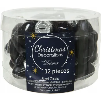 Vánoční dekorace Vánoční Baňky tvarovky vánoční koule 4,5 cm 12 ks