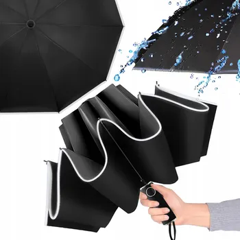 Deštník JUST-DEAL automatický skládací deštník, černý