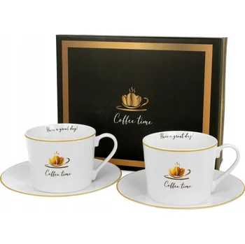 Porcelánový Šálek Duo Coffee Time 230 ml 2 ks