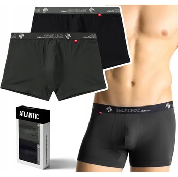 Pánské spodní prádlo ATLANTIC 2MH-1187 pánské boxerky BAMBUSOVÉ trenky 2-BALENÍ - M