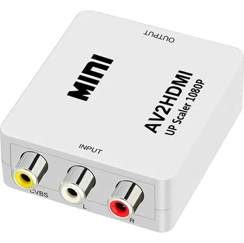 Audio kabel ADAPTÉR PŘEVODNÍK SIGNÁLU AV RCA CINCH NA HDMI AUDIO RCA 1080p CVBS KABEL