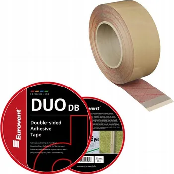 Lepicí páska EUROVENT DUO DB 50mm x 25m OBOUSTRANNÁ PÁSKA PRO FÓLIE A MEMBRÁNY 5cm/25m