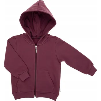 Dívčí mikina Dívčí tepláková mikina s kapucí bordó Nicol, vel. 98