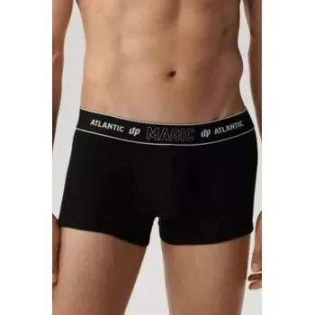 Pánské spodní prádlo Pánské boxerky Atlantic BMH-1200 - s kapsičkou Černá S