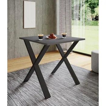 Jídelní stůl VCM Jídelní stůl Xona 80x50 X-nohy, antracit 487704