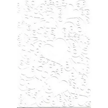 Sběratelská karetní hra Embosovaná karta A6 - srdce - bílá