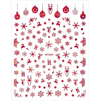 Samolepky na Zdobení Nehtů Samolepící Vánoční Zimní WG444