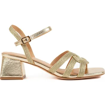 Dámské sandále Dámské zlaté sandály na podpatku Regarde le Ciel Velikost: 42