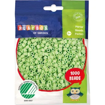 Puzzle PLAYBOX Zažehlovací korálky pastelové - zelené 1000ks