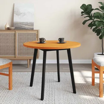 Obývací pokoj vidaXL Stolní deska Ø 80 x 2,5 cm masivní borové dřevo [813663] Barva: Voskově hnědá